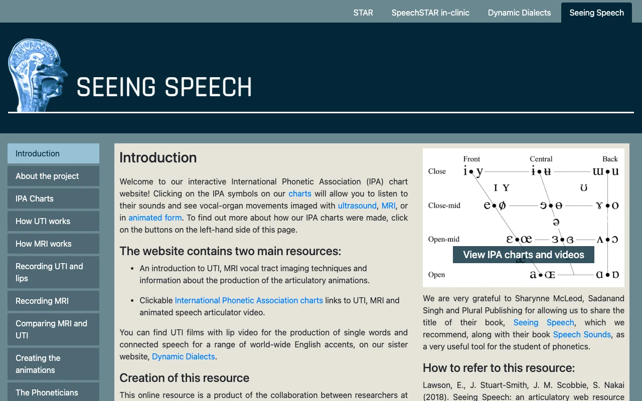 Seeing Speech（グラスゴー大学）のロゴ