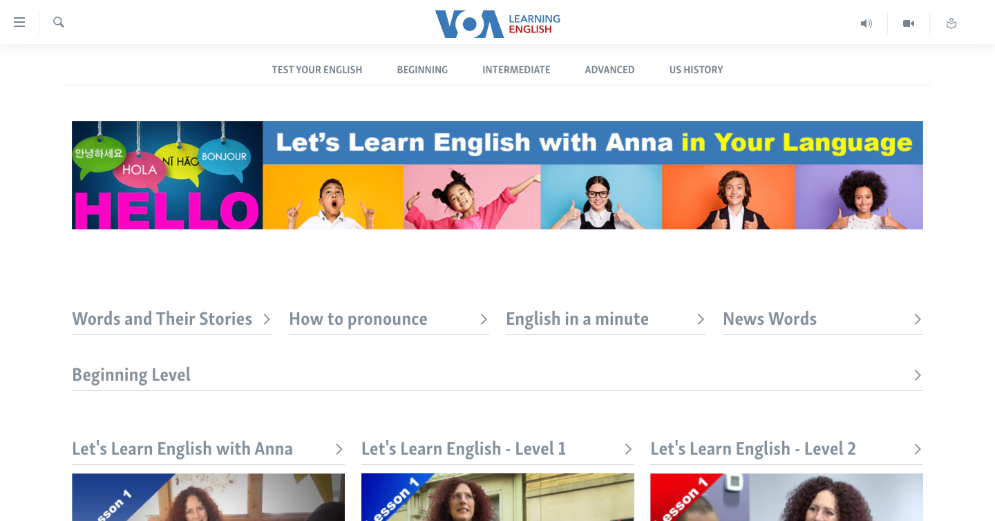 VOA Learning Englishのロゴ