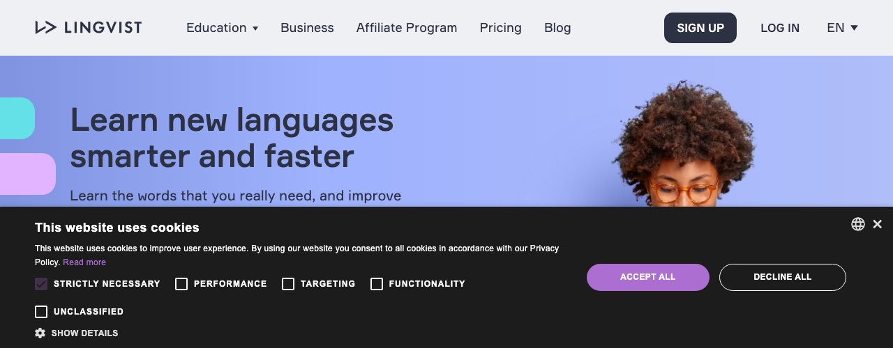 Lingvistの公式サイト