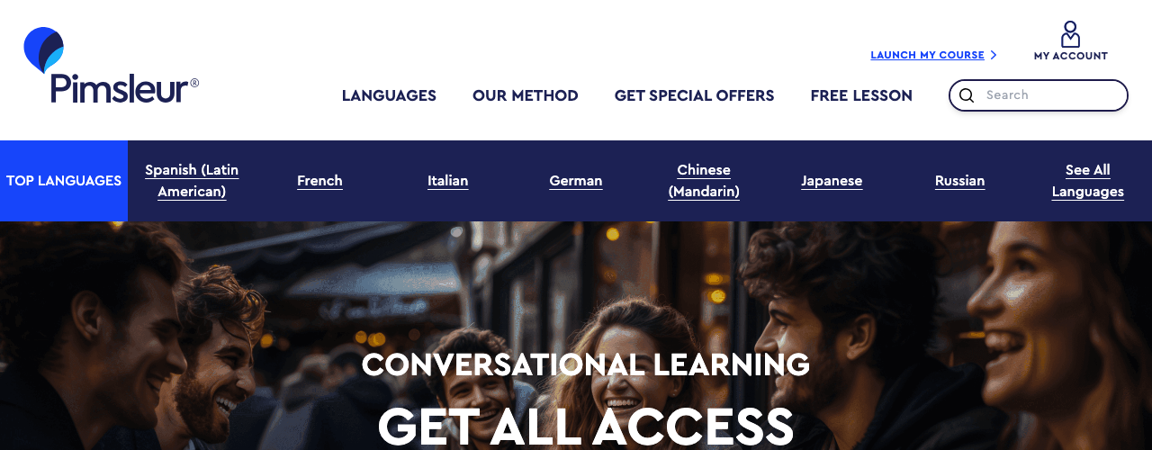 Pimsleurの公式サイト